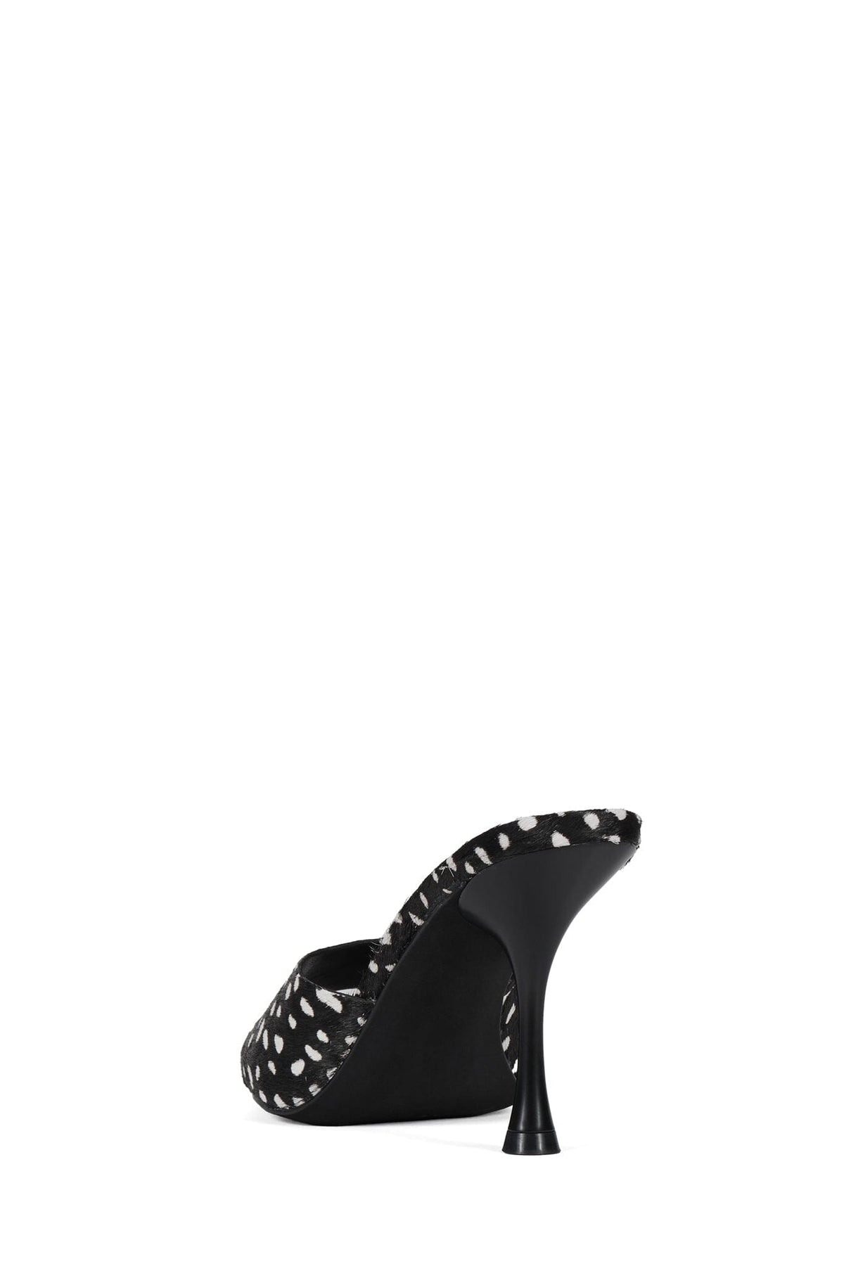 AGENT-F Jeffrey Campbell Heeled Sandal Black White Dot