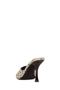AGENT-F Jeffrey Campbell Heeled Sandal Beige Brown Spot