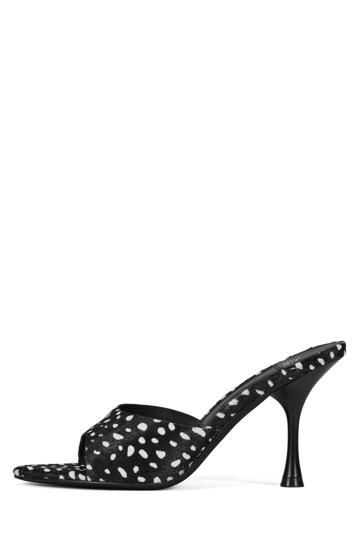 AGENT-F Jeffrey Campbell Heeled Sandal Black White Dot