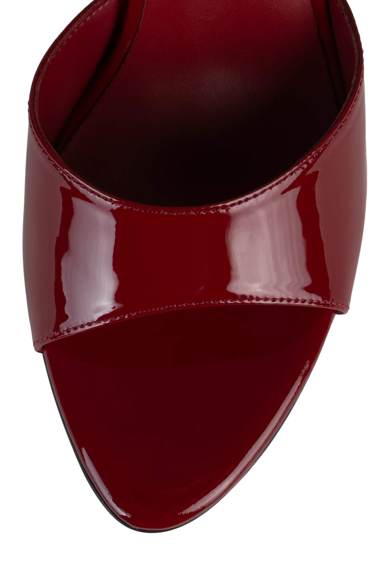 AGENT Jeffrey Campbell Heeled Sandal Red Cherry Patent