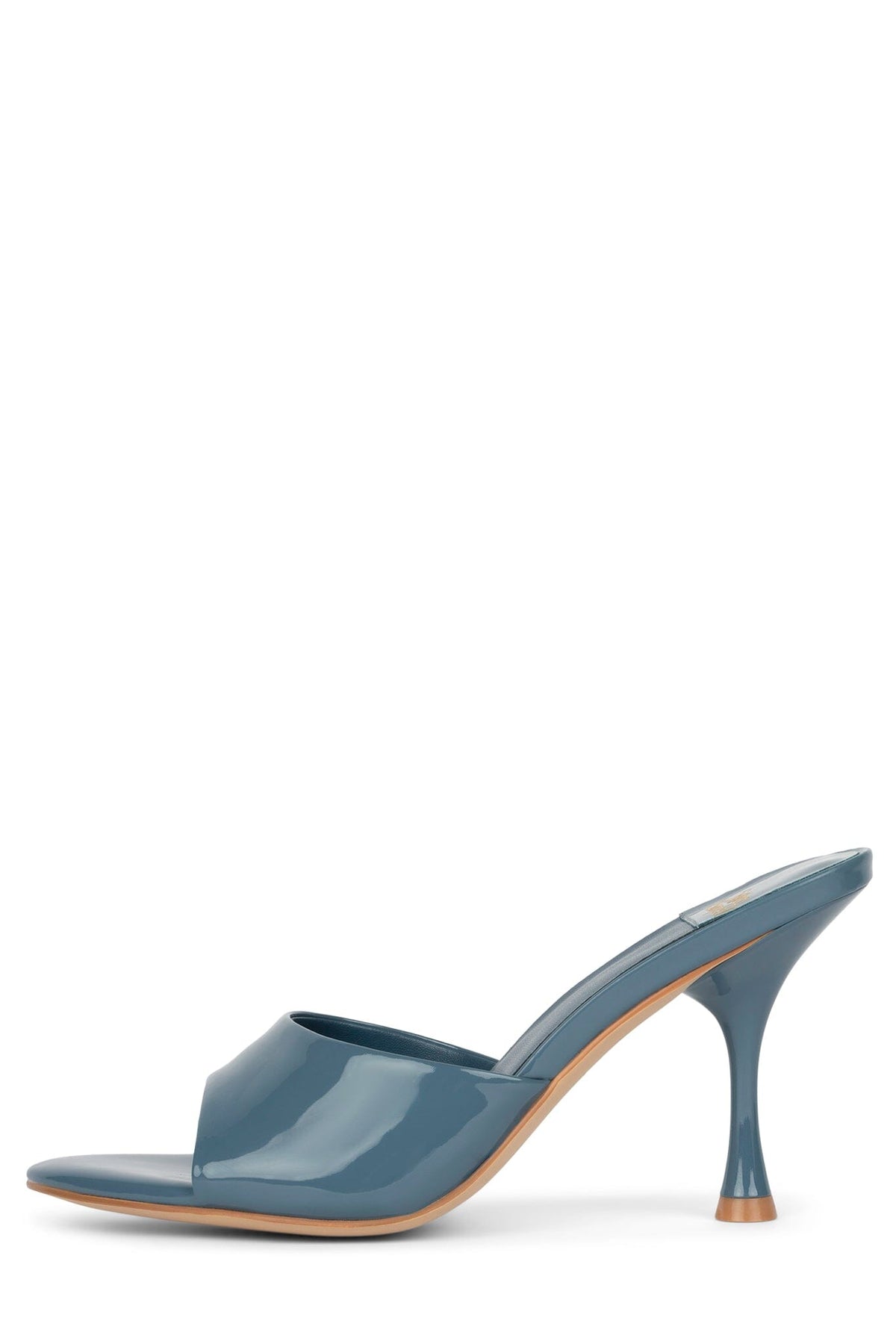 AGENT Heeled Mule DV Dusty Blue Patent 6 