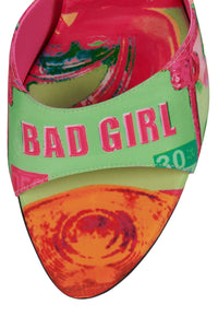 AGENT Jeffrey Campbell Heeled Sandal Green Bad Girl Combo