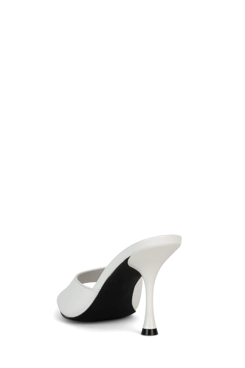 AGENT Jeffrey Campbell Heeled Sandal White Crinkle 