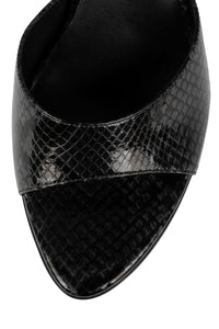 AGENT Jeffrey Campbell Heeled Sandal Grey Black Python