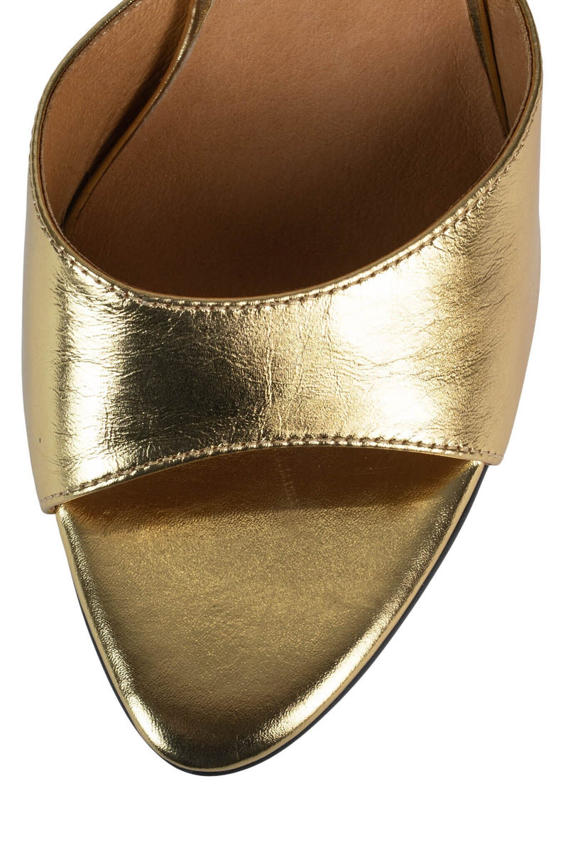 AGENT Jeffrey Campbell Heeled Sandal Gold Metallic 