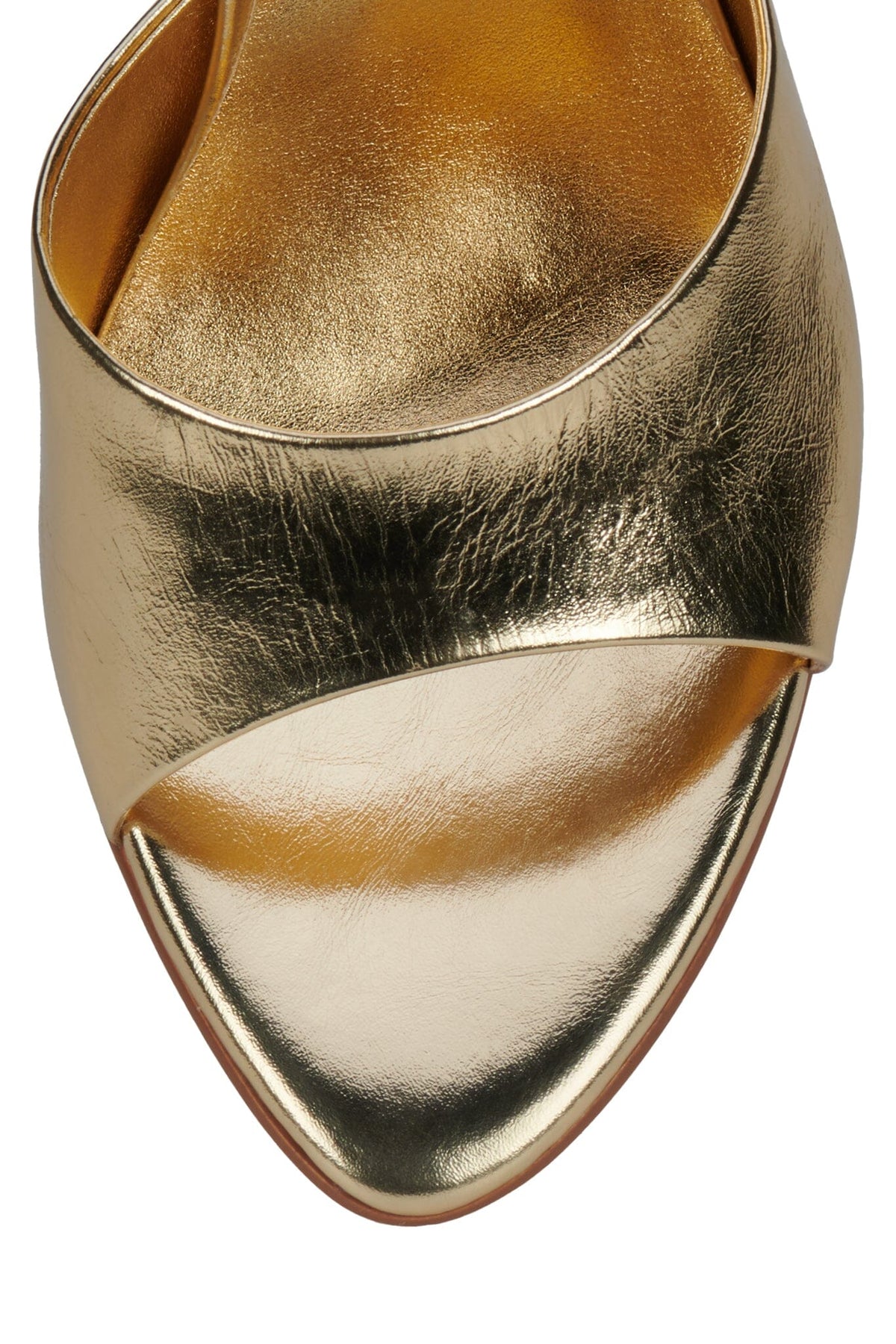 AGENT Jeffrey Campbell Heeled Sandal Gold Crinkle