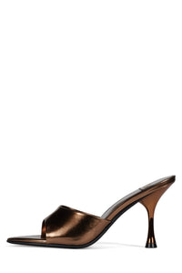 AGENT Jeffrey Campbell Heeled Sandal Bronze Crinkle