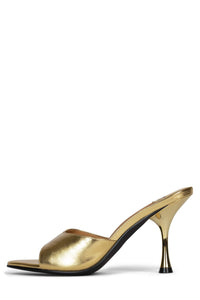 AGENT Jeffrey Campbell Heeled Sandal Gold Metallic 