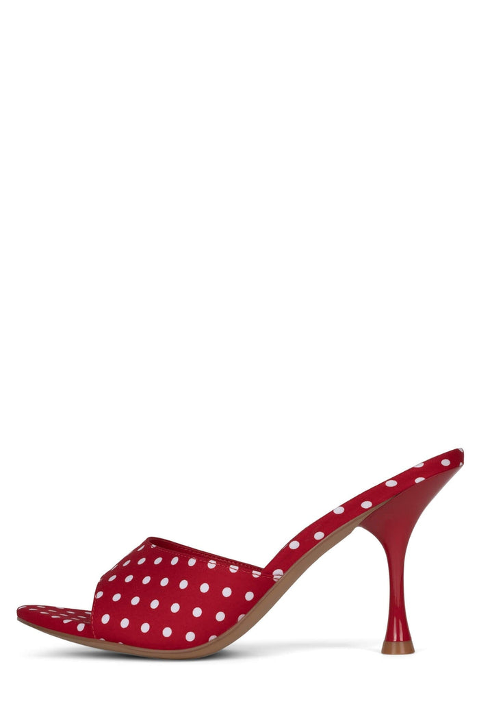 AGENT Heeled Sandal DV Red White Polka Dot 6 