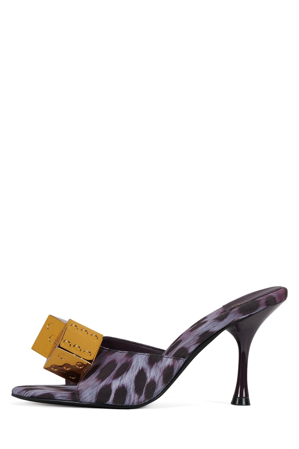 AGENT-O Heeled Sandal Purple Cheetah Gold