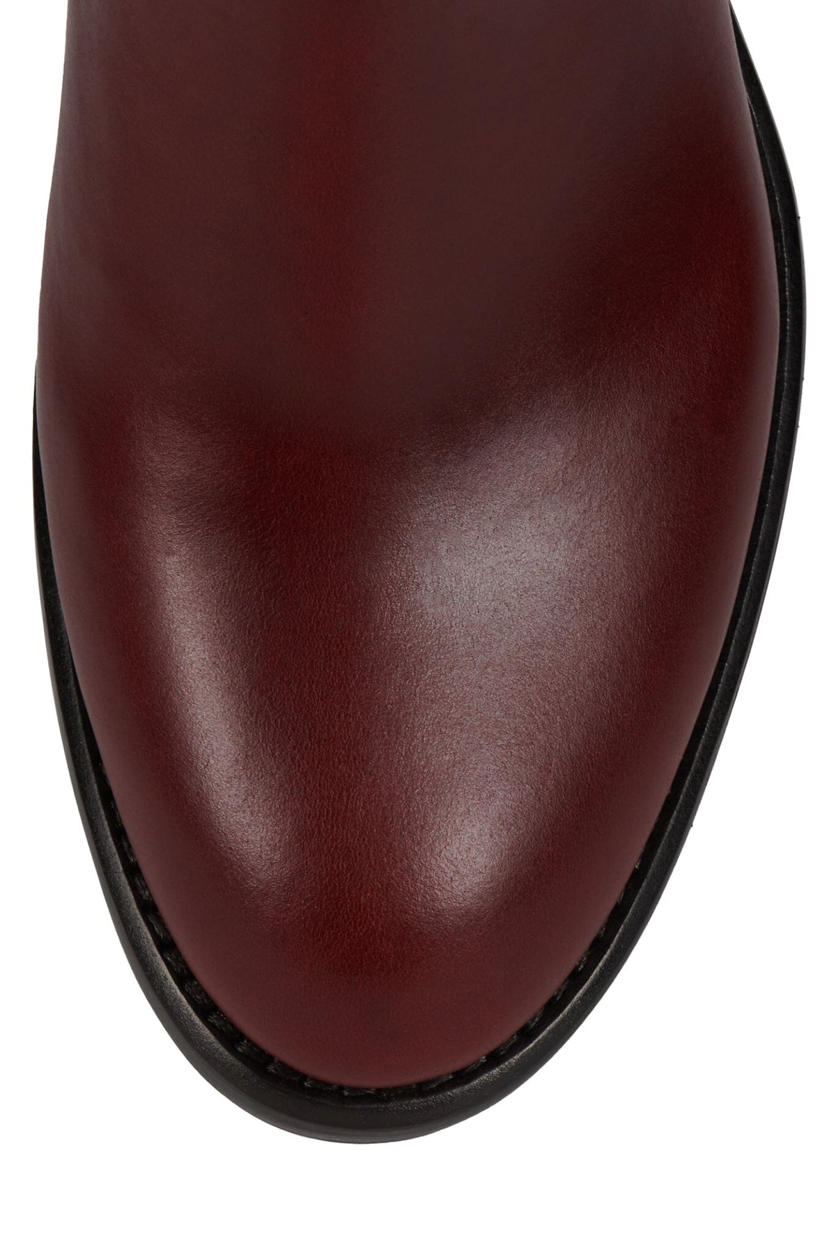 AIRISH Jeffrey Campbell Knee-High Block Heeled Boot Dark Red