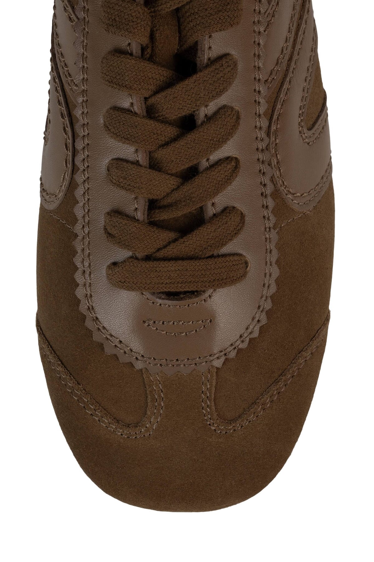 ALETA Jeffrey Campbell Lace-up Sneaker Tan Suede Combo 