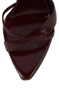 ALINEA Heeled Sandal Wine Crinkle Gold