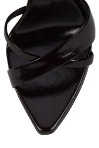 ALINEA Heeled Sandal Coffee Silver