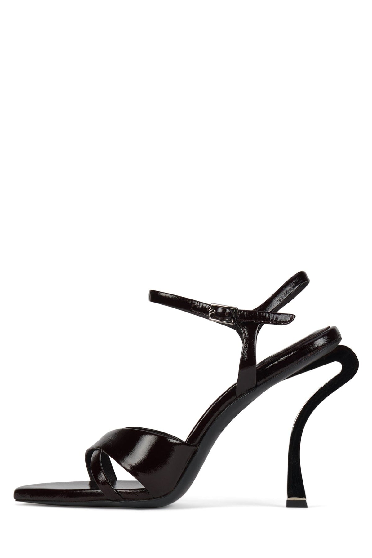 ALINEA Heeled Sandal Coffee Silver