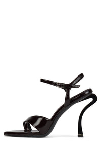 ALINEA Heeled Sandal Coffee Silver