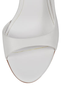 ALLURIA Jeffrey Campbell Heeled Sandal White Silver