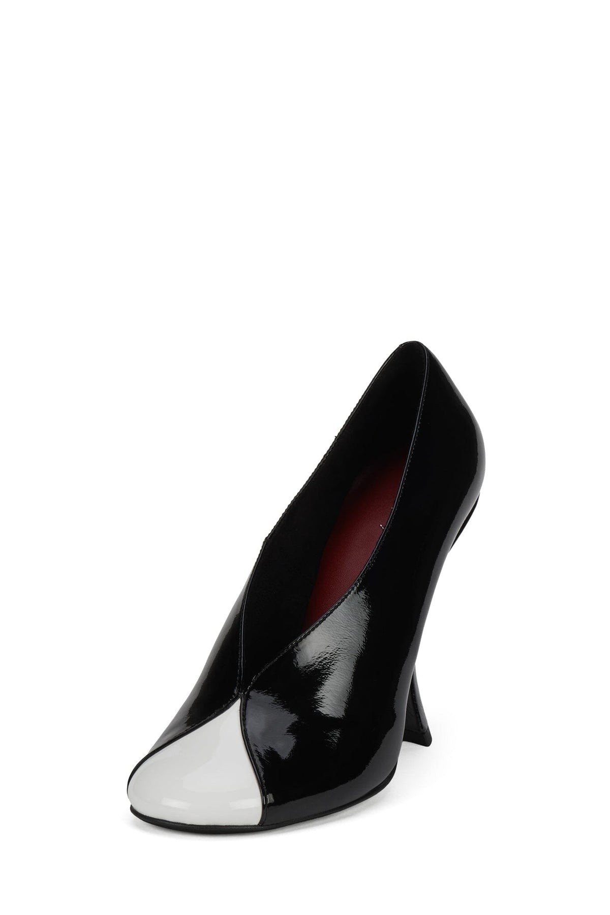AMUSING Black White Patent _hover