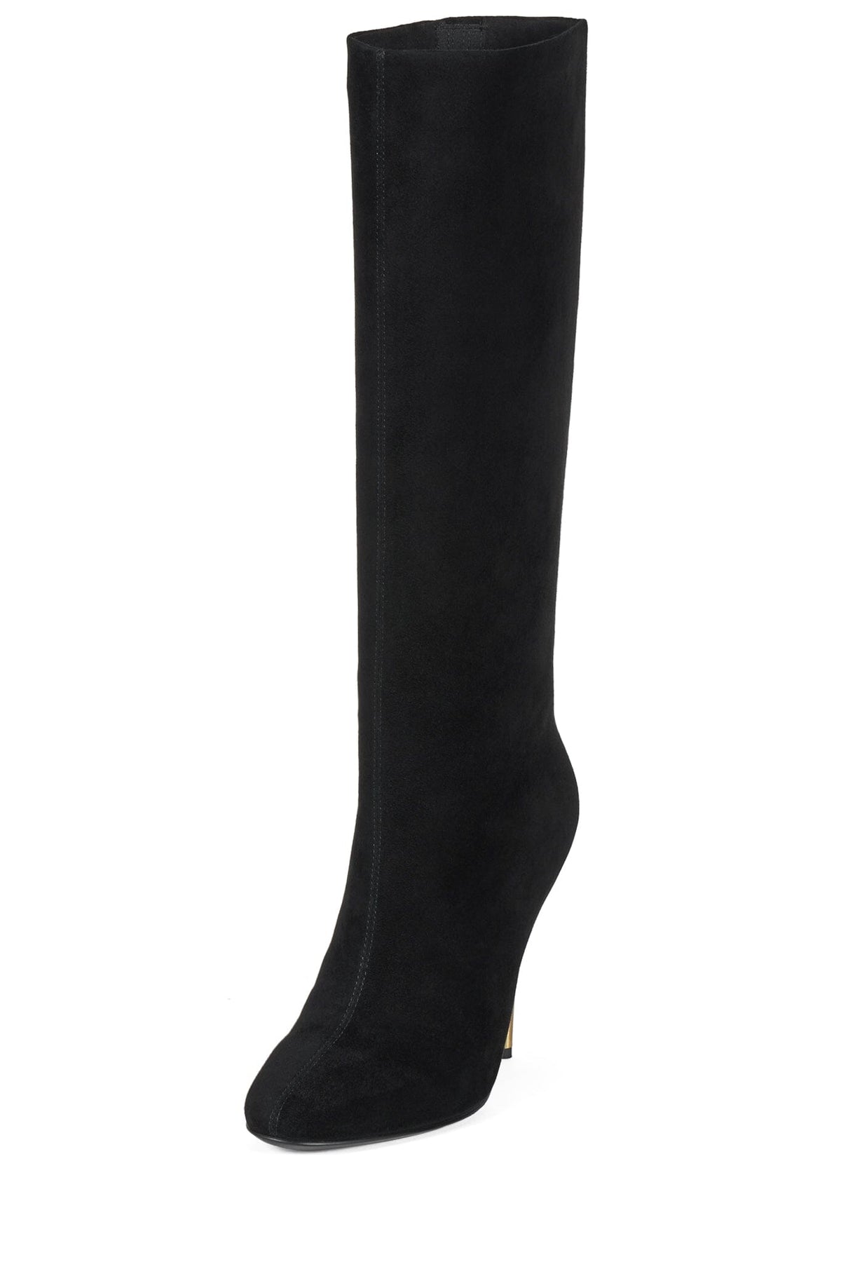 ANGELIQUA Heeled Boot Black Suede _hover