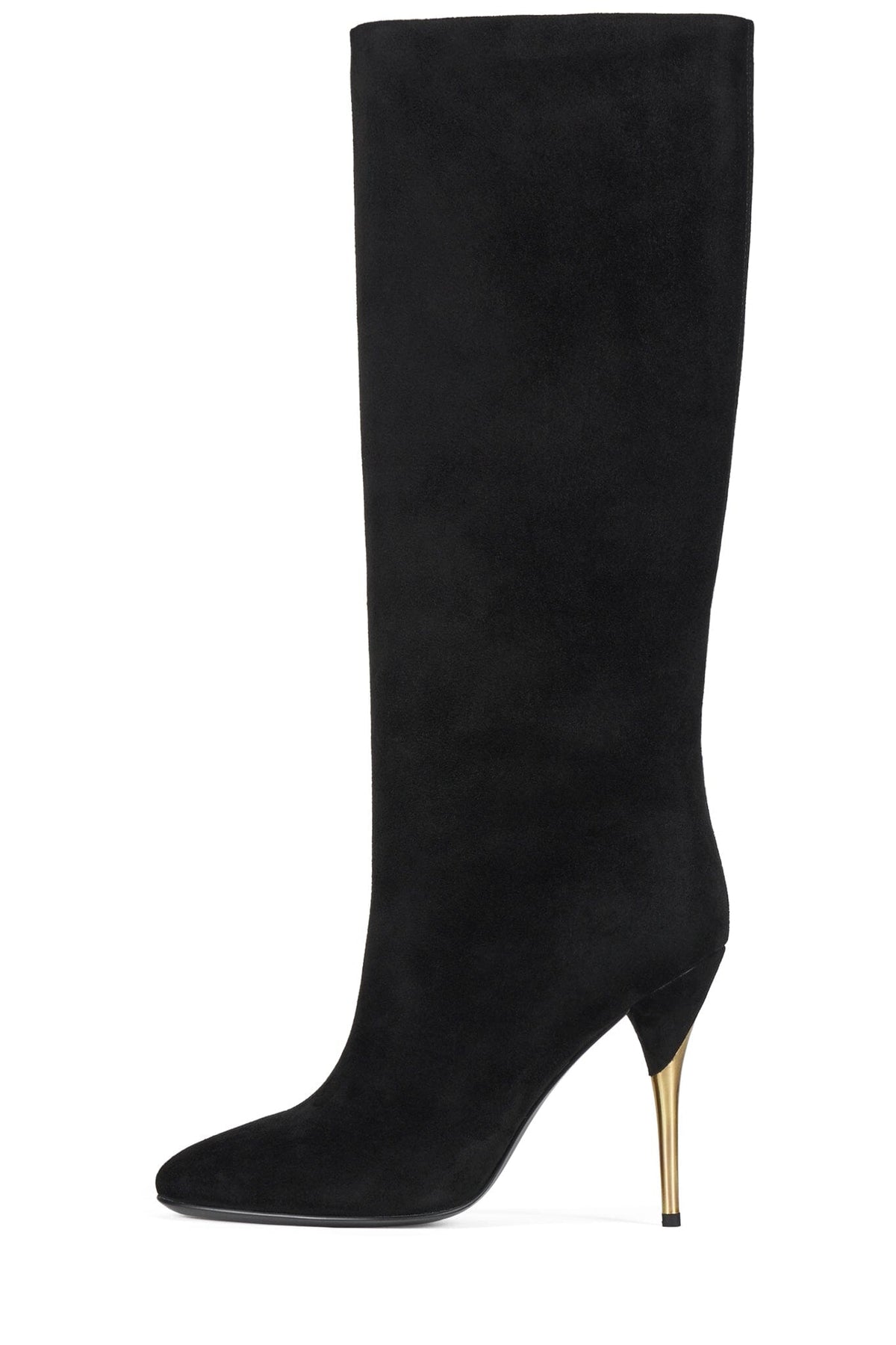 ANGELIQUA Heeled Boot Black Suede