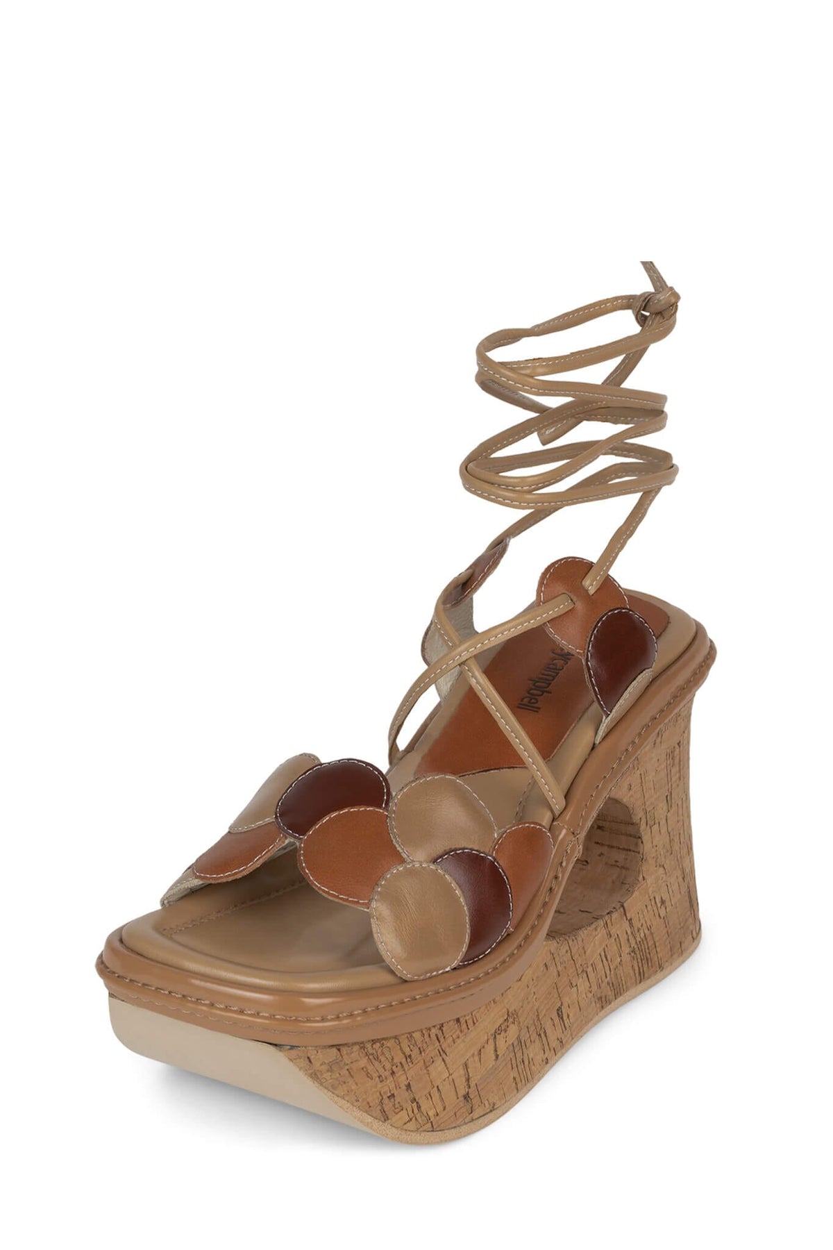 ANKHA Platform Sandal Cork Wedge Natural Multi 