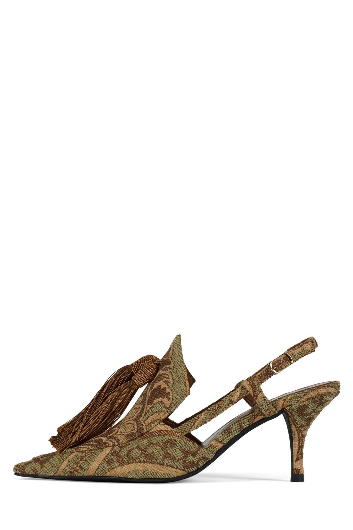 APPLIQUE Jeffrey Campbell Slingback Pump Tan Tapestry
