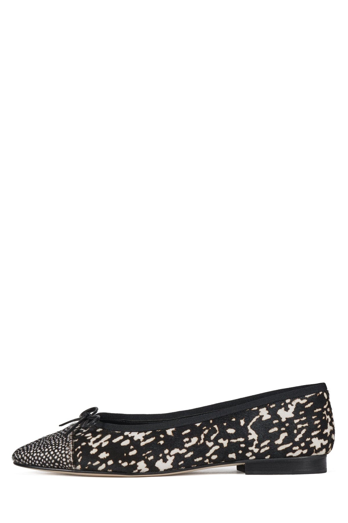 ARABESQ-F Jeffrey Campbell Flat Black White Hair