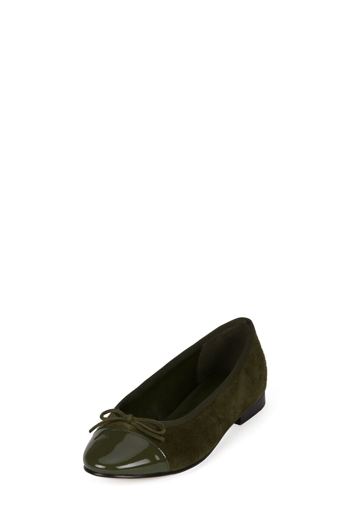 ARABESQUE Jeffrey Campbell Flat Khaki Suede Combo _hover