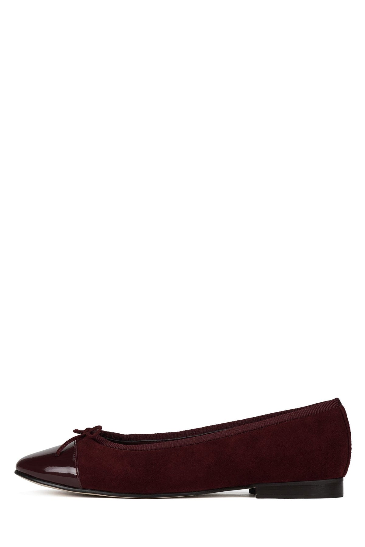 ARABESQUE Jeffrey Campbell Flat Wine Suede Combo 