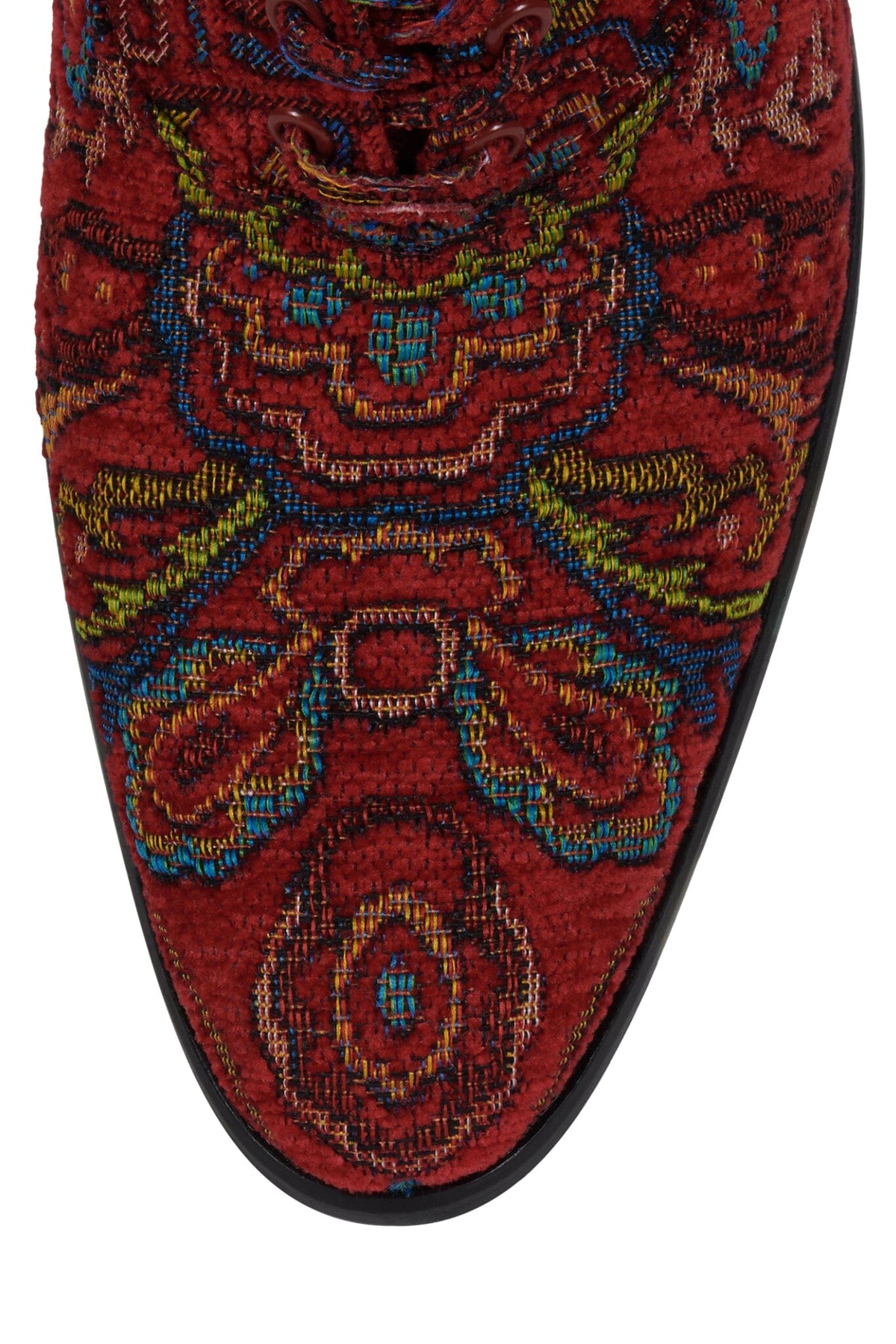 ARCHILLE-K Jeffrey Campbell Heeled Boot Red Tapestry