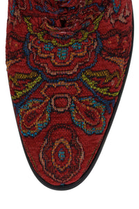 ARCHILLE-K Jeffrey Campbell Heeled Boot Red Tapestry