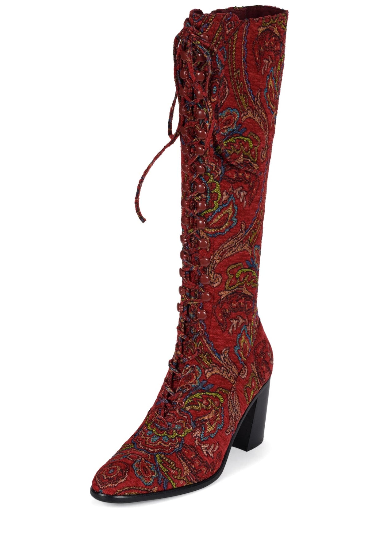ARCHILLE-K Jeffrey Campbell Heeled Boot Red Tapestry _hover