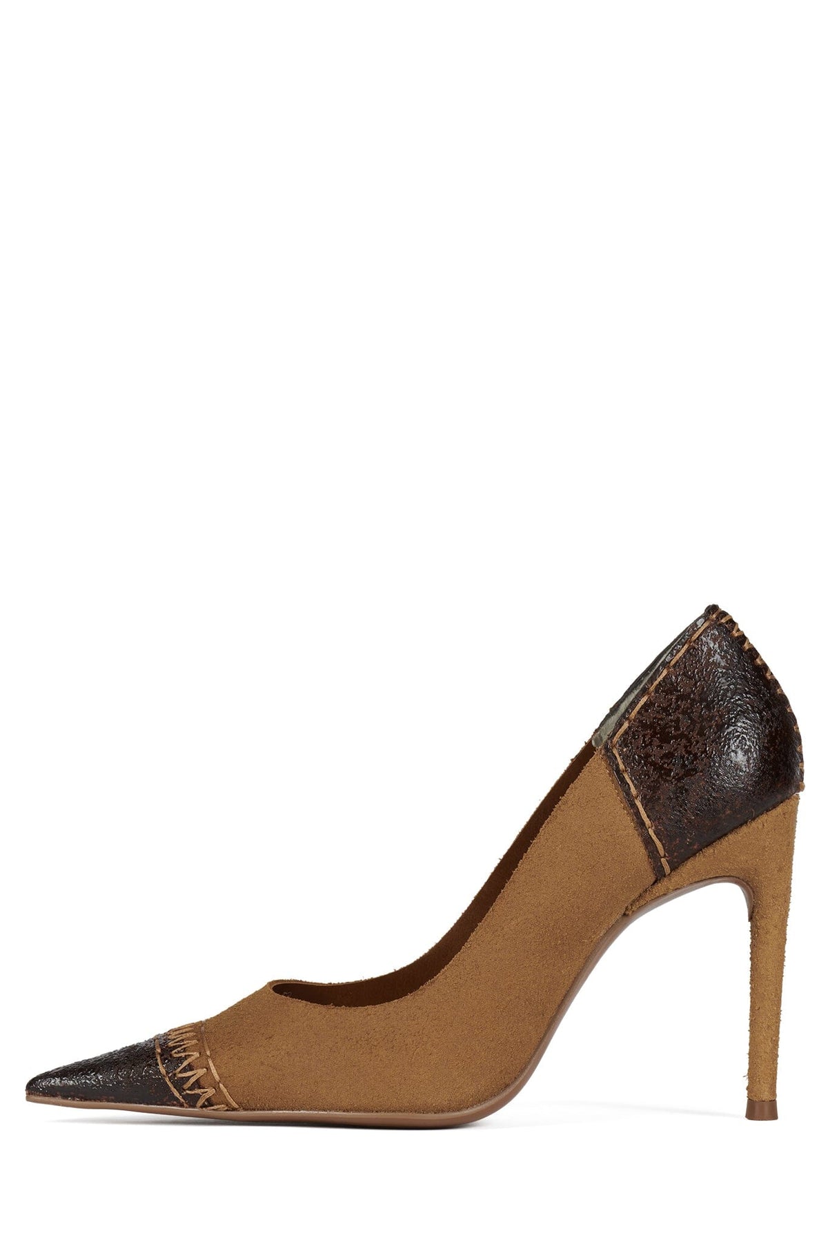 ARDYN-P Jeffrey Campbell Deconstructed Pump Tan Suede Brown