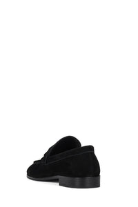 ARTICULATE Jeffrey Campbell Loafer with Tassel Detail Black Suede