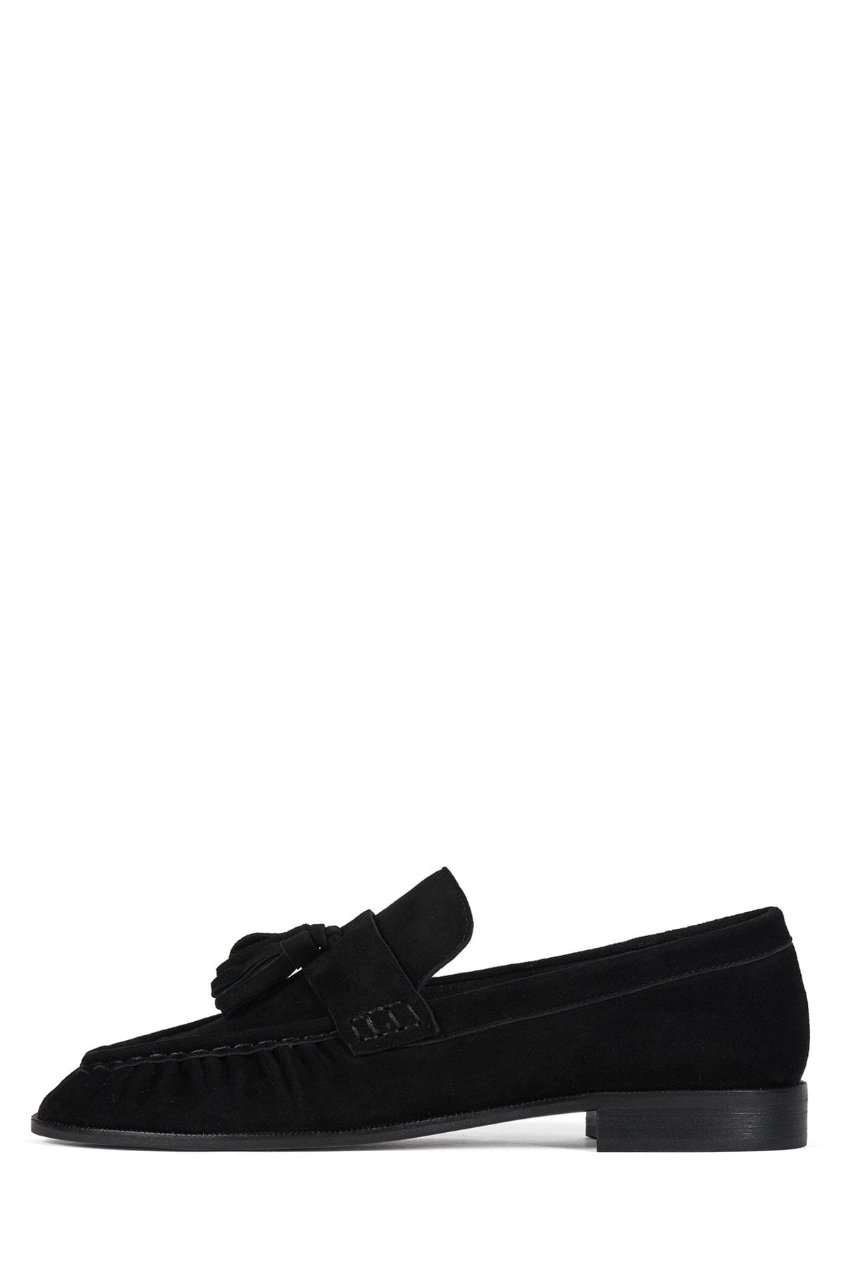 ARTICULATE Jeffrey Campbell Loafer with Tassel Detail Black Suede
