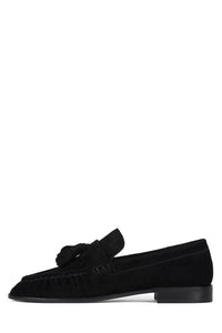 ARTICULATE Jeffrey Campbell Loafer with Tassel Detail Black Suede