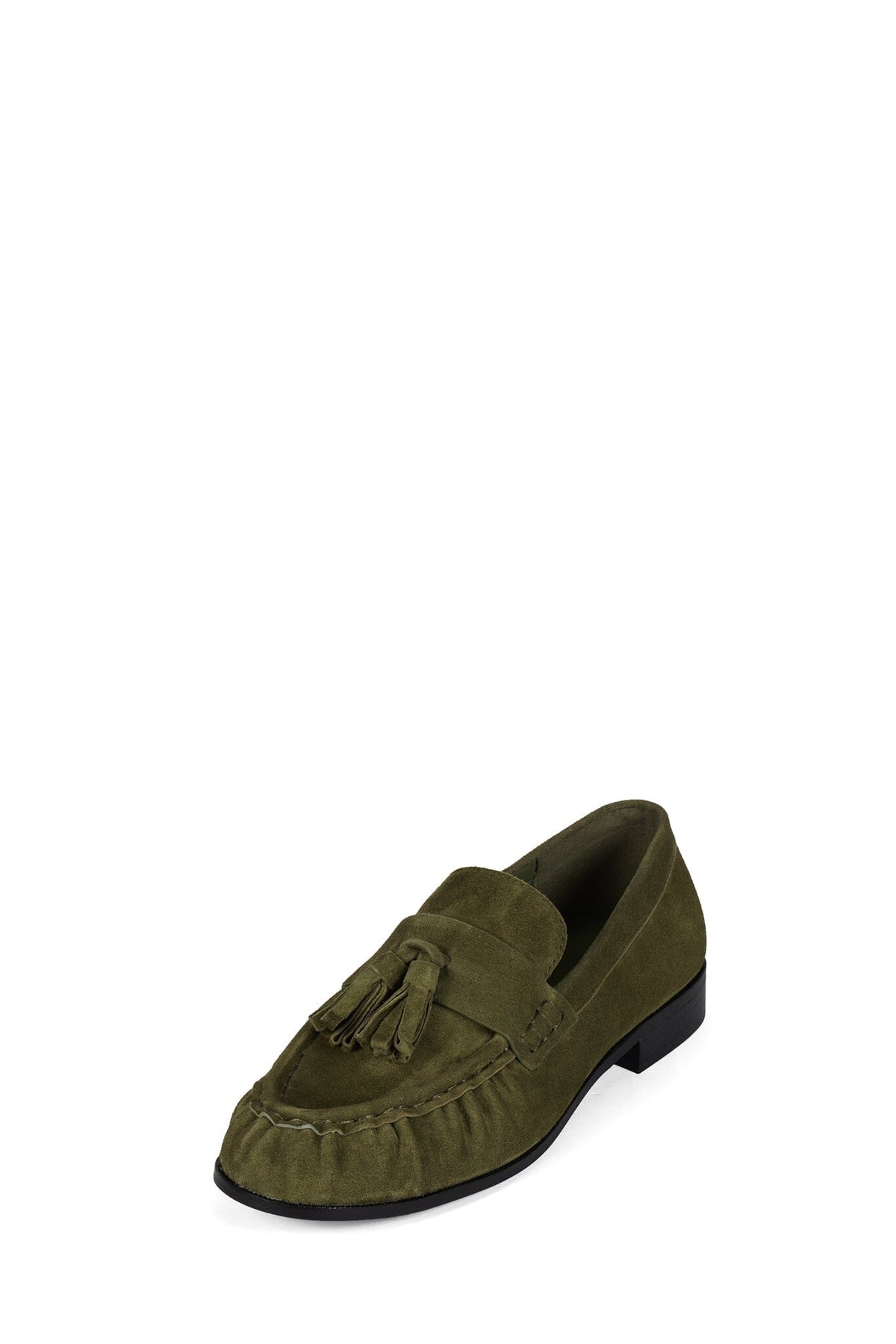 ARTICULATE Jeffrey Campbell Loafer Olive Suede _hover