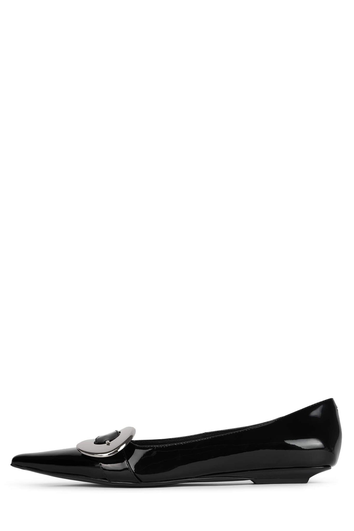 ASAMI Jeffrey Campbell Flat Black Patent Silver