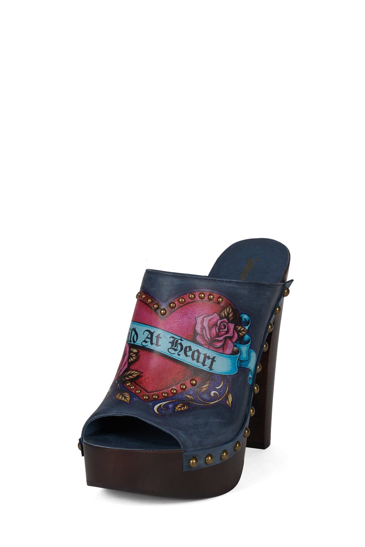 AUDACIOUS Heeled Sandal Blue Brush Wild Combo _hover
