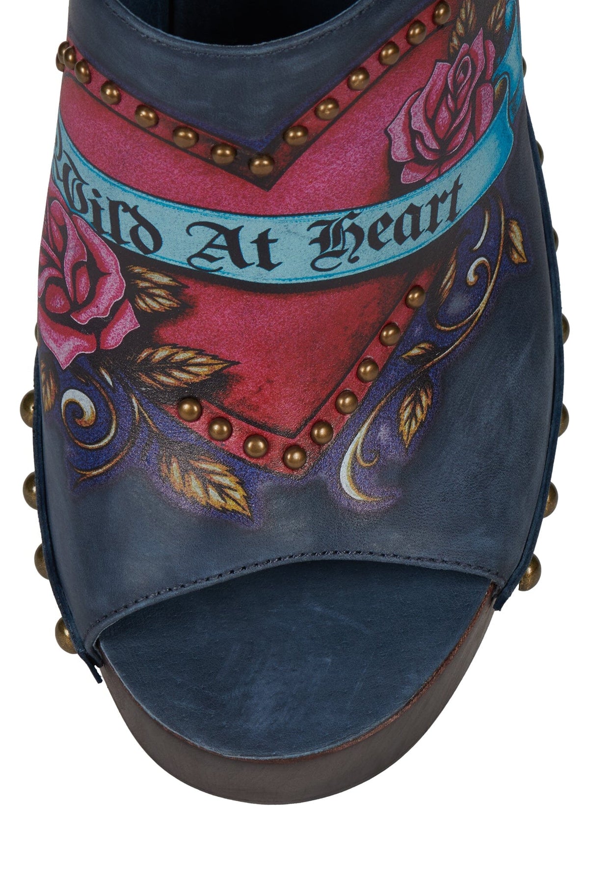 AUDACIOUS Heeled Sandal Blue Brush Wild Combo