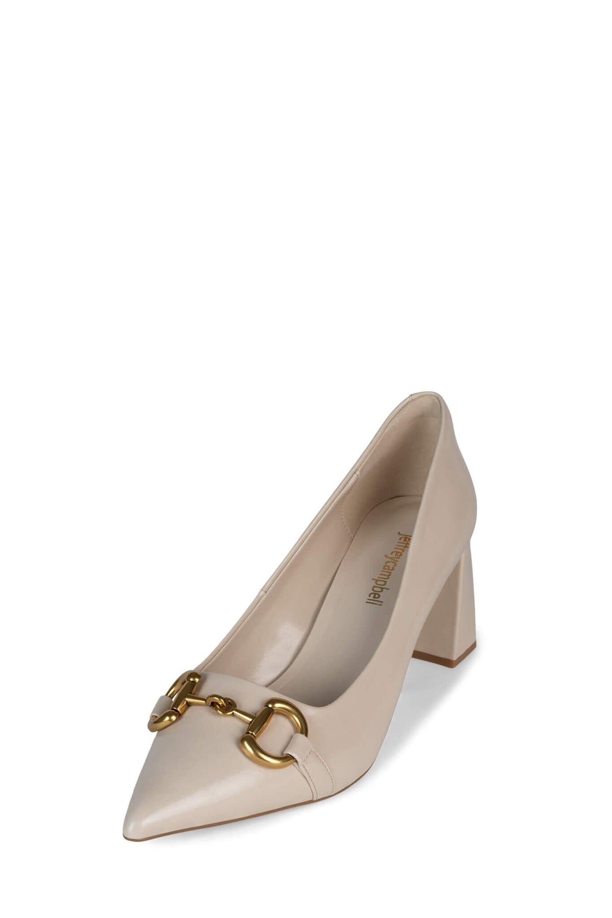 AUTHORIZED Jeffrey Campbell Pumps Cream Shiny Bronze