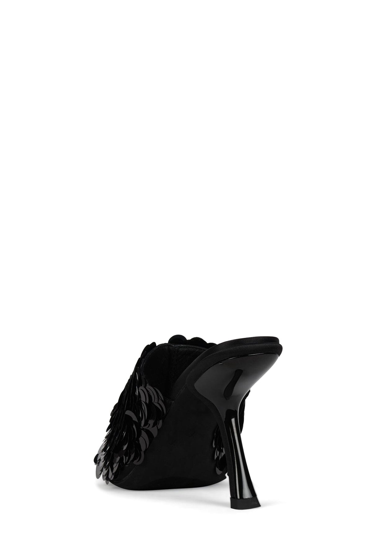 BAILAR-SEQ Jeffrey Campbell Heeled Sandal Black Satin Combo