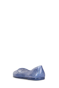 BALANCED Flat Jeffrey Campbell Jelly Flats Blue Glitter