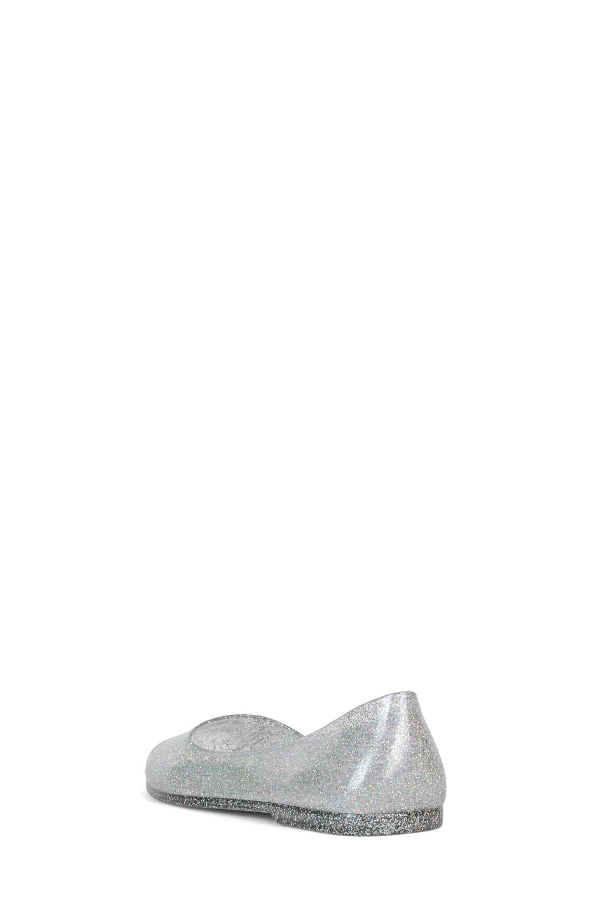 BALANCED Flat Jeffrey Campbell Jelly Flats Silver Glitter