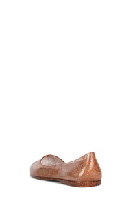 BALANCED Flat Jeffrey Campbell Jelly Flats Orange Glitter