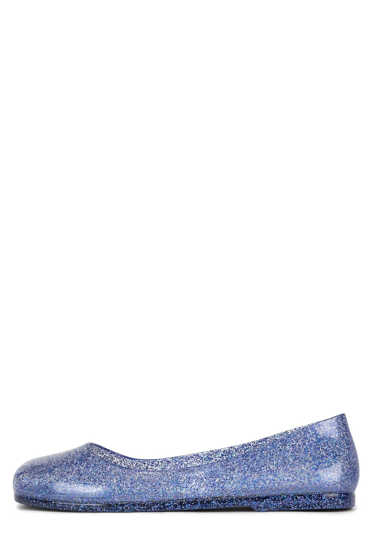 BALANCED Flat Jeffrey Campbell Jelly Flats Blue Glitter