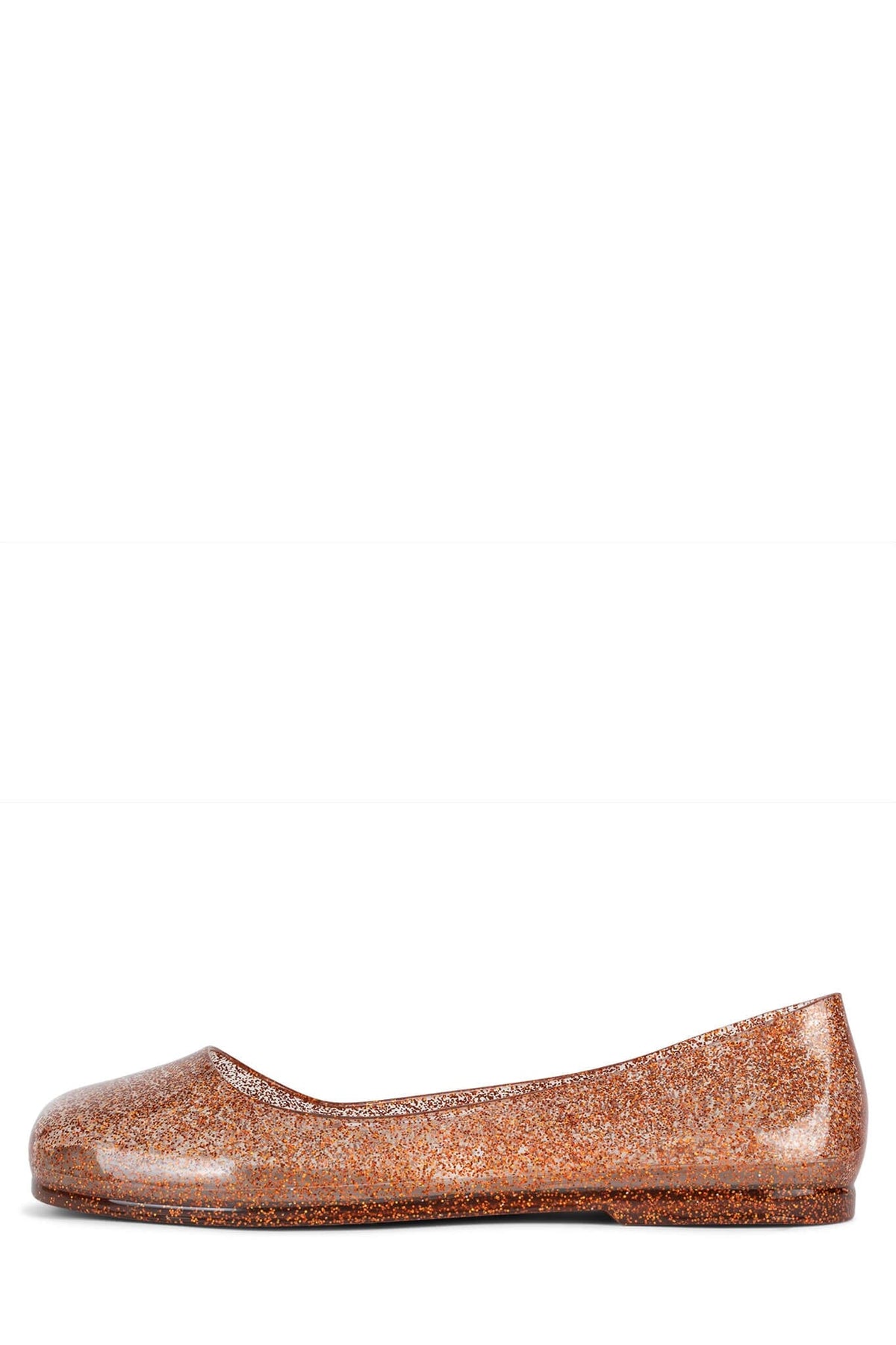 BALANCED Flat Jeffrey Campbell Jelly Flats Orange Glitter