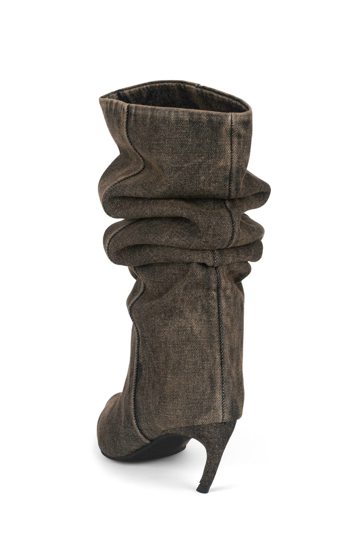 BANGA-DEN Knee-High Boot Brown Denim 