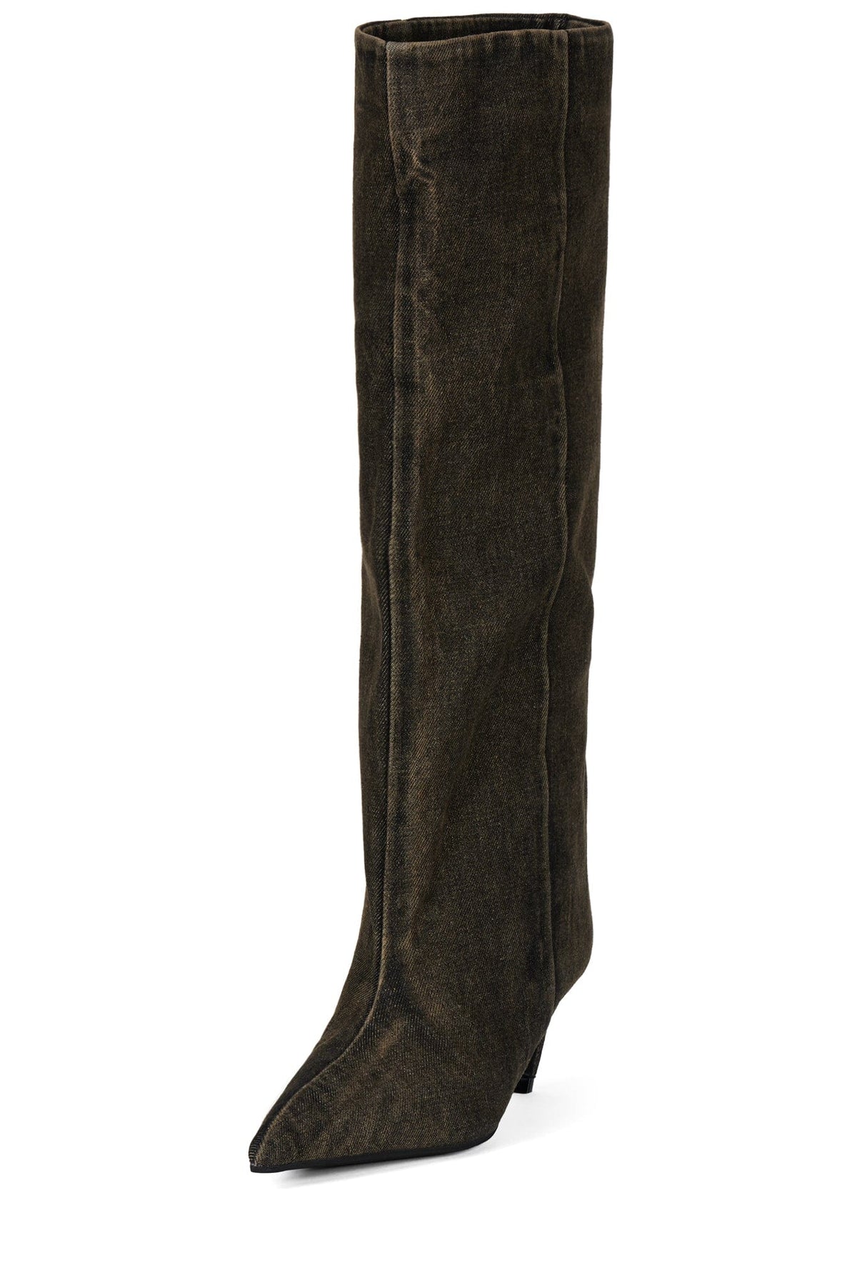 BANGA-DEN Heeled Boot Brown Denim _hover