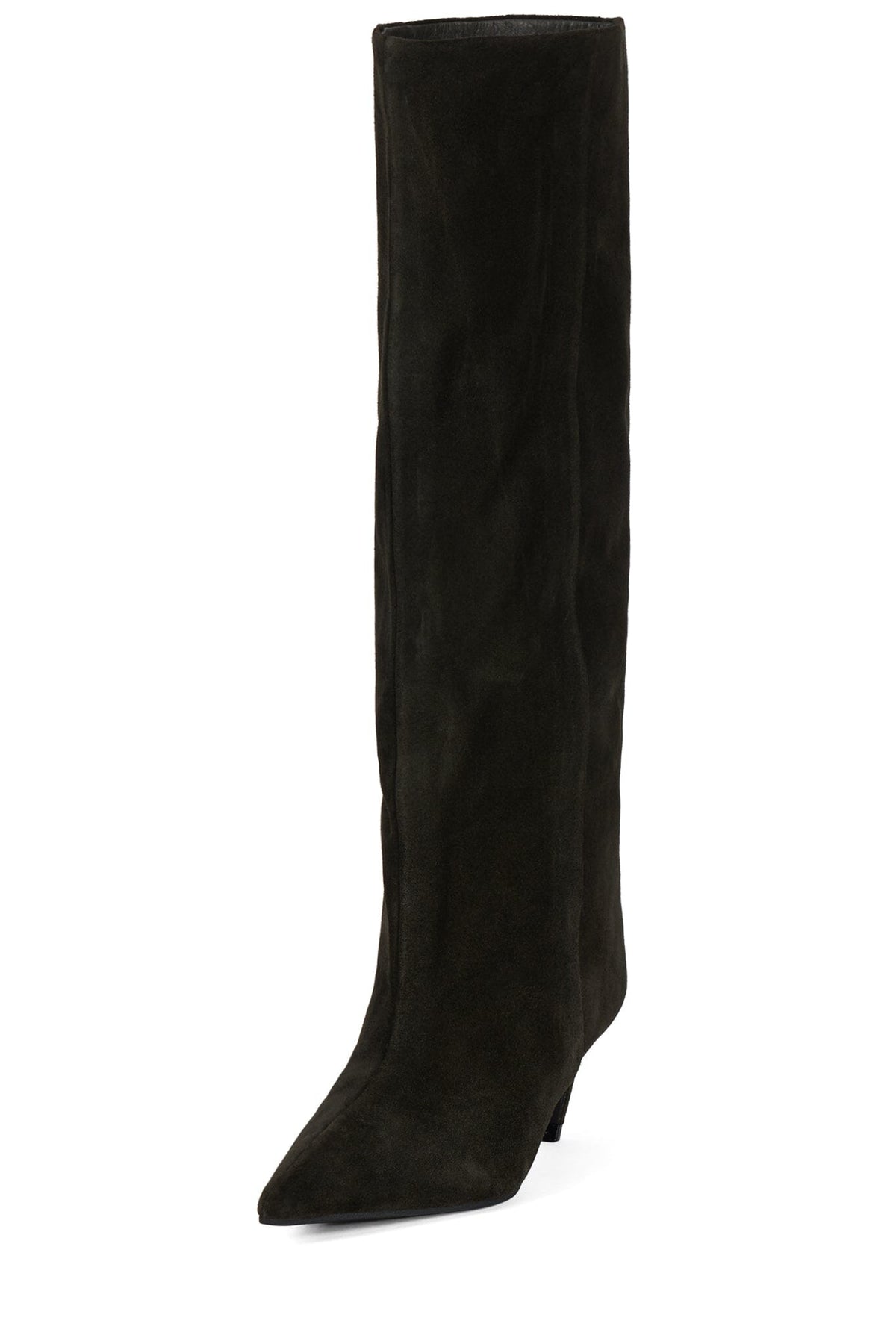 BANGARANG Heeled Slouched Boot Dark Grey Suede _hover